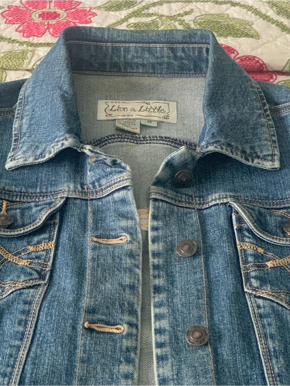 Embroidered Blue Denim Jacket with Tennessee Script - Picture 5 of 13